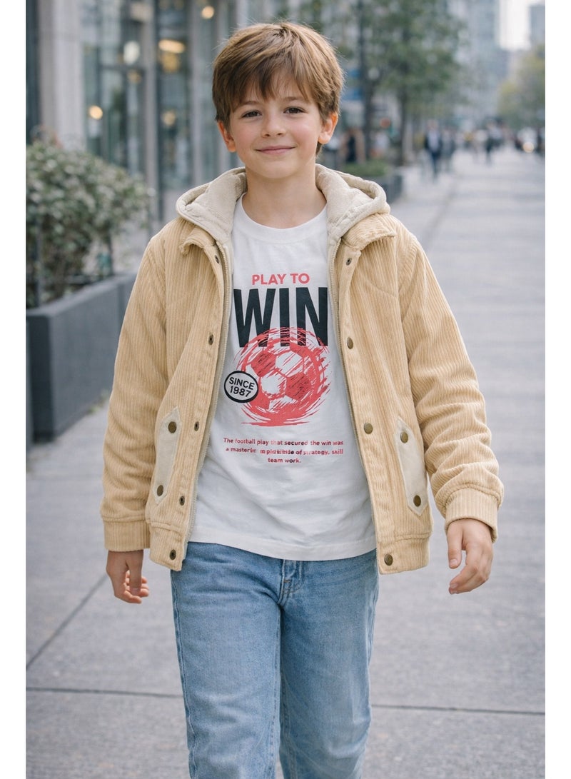 جيزرا طقم ولادي شيك مناسب للخروج والدراسة، تصميم عصري مريح، ملابس أطفال ولادي بجودة عالية، اختيار مثالي لكل يوم. - Image 1